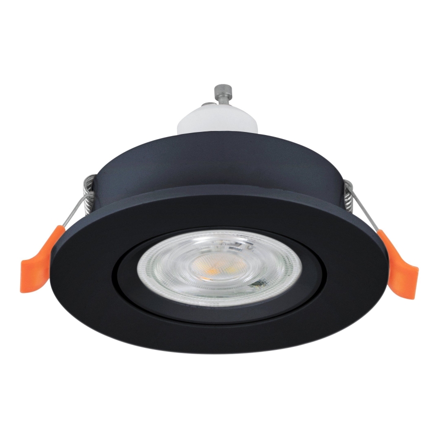 Eglo - LED-kohdevalaisin kylpyhuoneeseen, uppoasennettava, 1xGU10/4,5W/230V IP44, musta