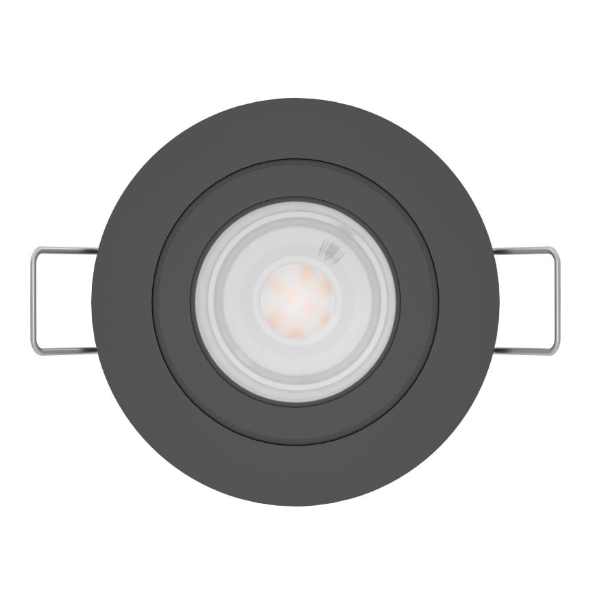 Eglo - LED-kohdevalaisin kylpyhuoneeseen, uppoasennettava, 1xGU10/4,5W/230V IP44, musta