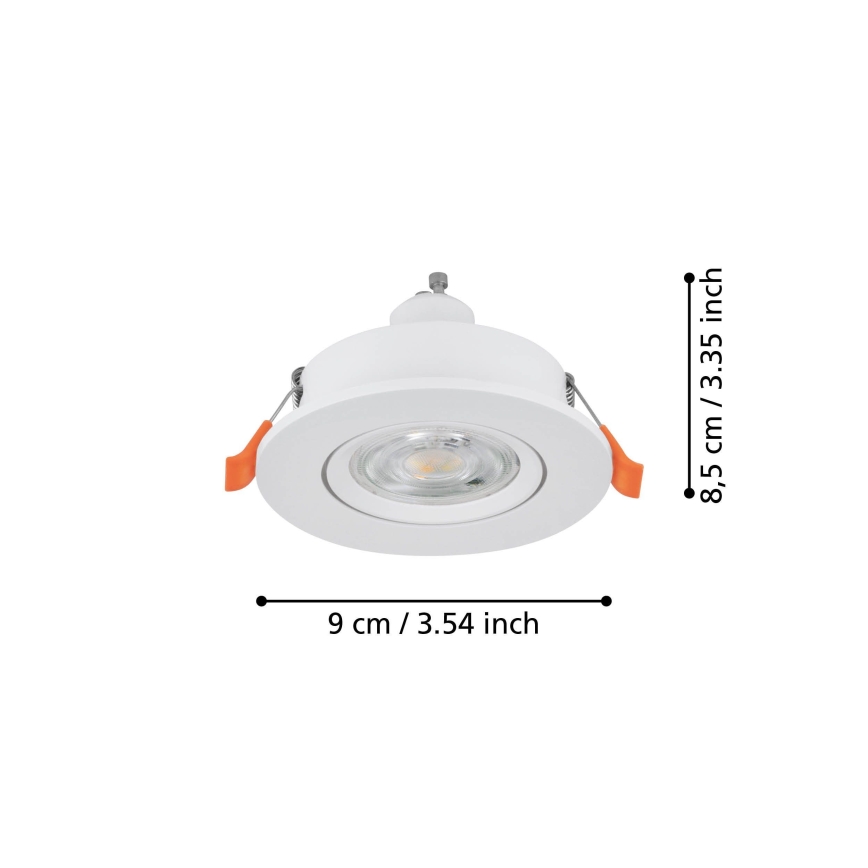 Eglo - LED upotettava kohdevalaisin 1xGU10/4,5W/230V valkoinen