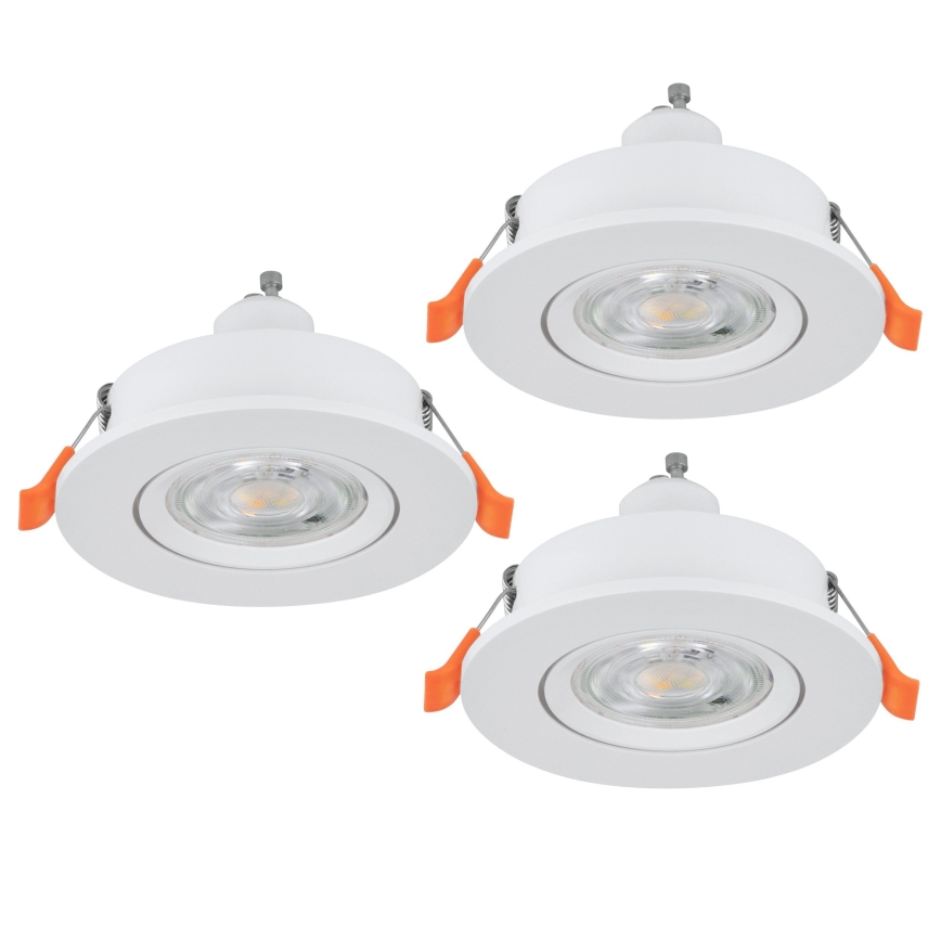 Eglo - SETTI 3x LED upotettava kohdevalaisin 1xGU10/4,5W/230V valkoinen