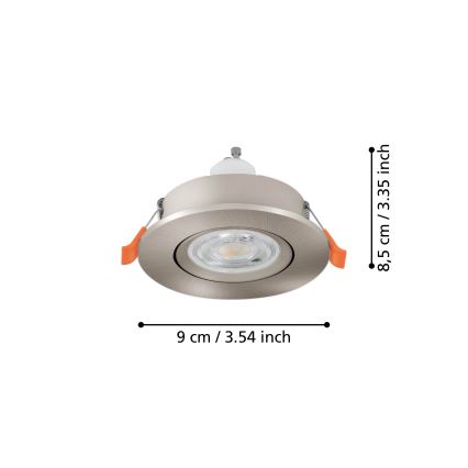 Eglo - LED upotettava kohdevalaisin 1xGU10/4,5W/230V mattakromi