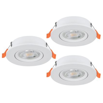 Eglo - SETTI 3x LED upotettava kohdevalaisin LED/4,8W/230V 2700/4000/6500K valkoinen
