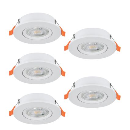 Eglo - Setti 5 kpl upotettavia LED-kohdevalaisimia LED/4,8W/230V 2700/4000/6500K valkoinen