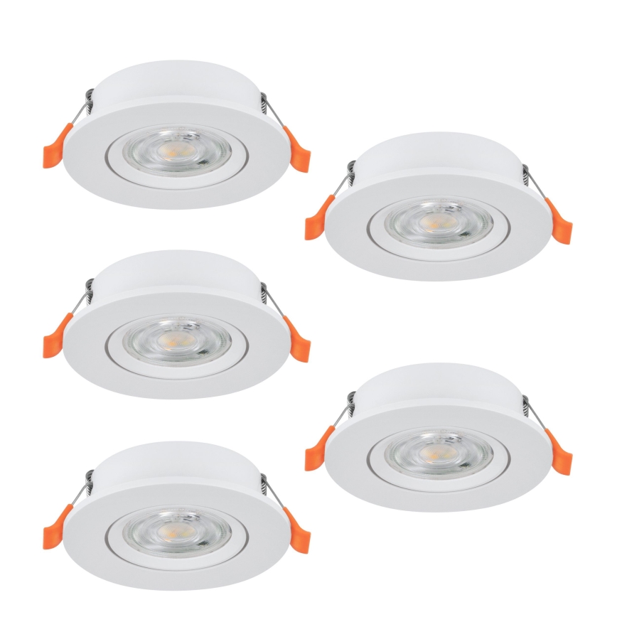 Eglo - Setti 5 kpl upotettavia LED-kohdevalaisimia LED/4,8W/230V 2700/4000/6500K valkoinen