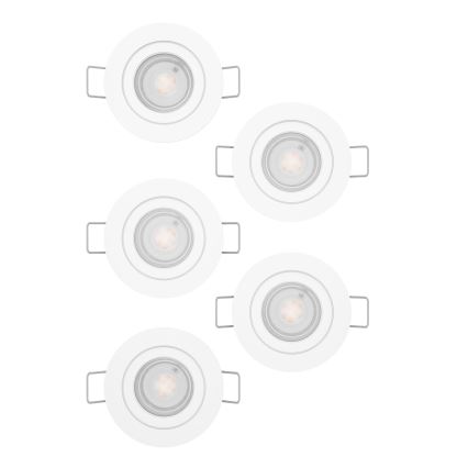 Eglo - Setti 5 kpl upotettavia LED-kohdevalaisimia LED/4,8W/230V 2700/4000/6500K valkoinen