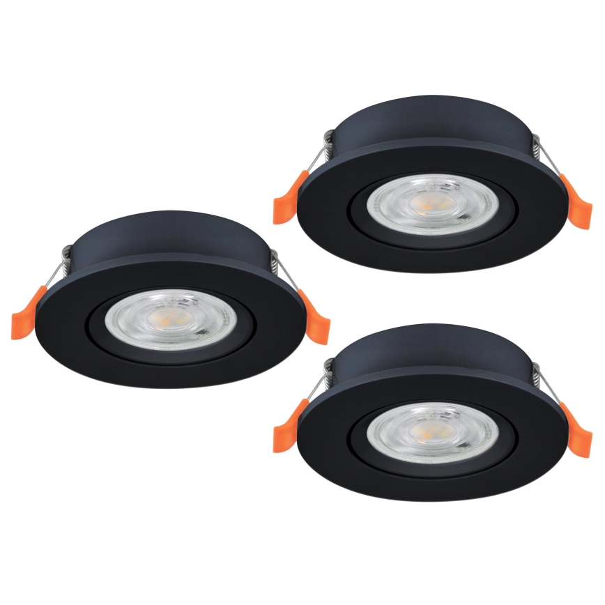 Eglo - 3 kpl LED-upotettava kohdevalaisin LED/4,8W/230V 2700/4000/6500K musta