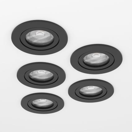 Eglo - Sarja 5x LED upotettavia kohdevalaisimia LED/4,8W/230V 2700/4000/6500K musta