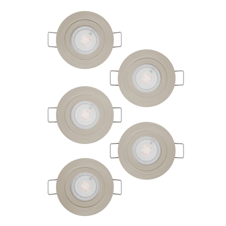 Eglo - 5 kpl LED-upotettavat kohdevalaisimet LED/4,8W/230V 2700/4000/6500K mattakromi