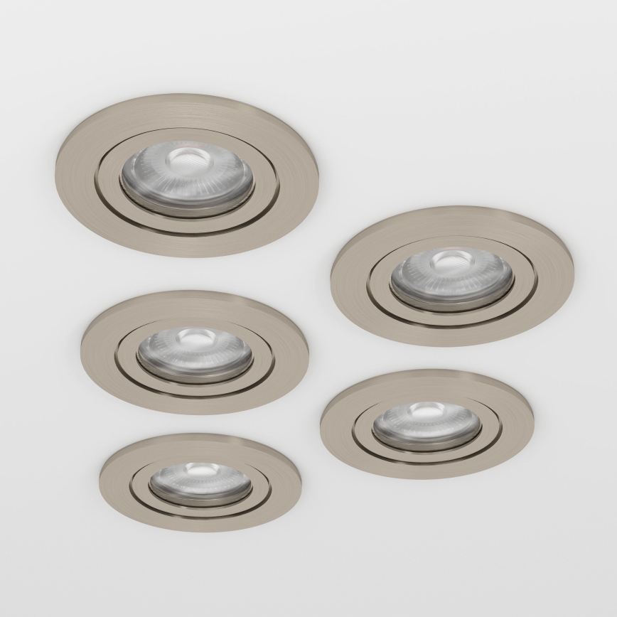 Eglo - 5 kpl LED-upotettavat kohdevalaisimet LED/4,8W/230V 2700/4000/6500K mattakromi