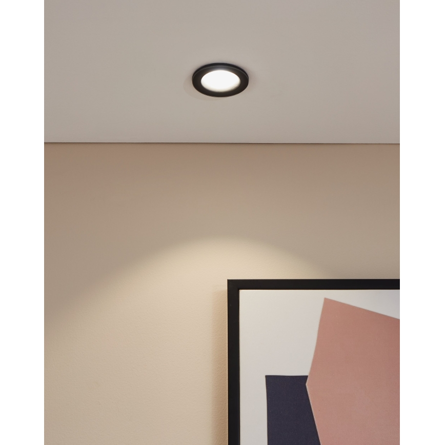 Eglo - kylpyhuoneen upotettava LED-alasvalo LED/4,9W/230V 2700/4000/6500K halkaisija 8,8 cm IP65 musta