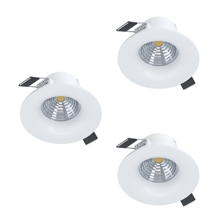Eglo - Setti 3 kpl himmennettäviä LED-uppovalaisimia LED/4,8 W/230 V Ø 8,8 cm, valkoinen