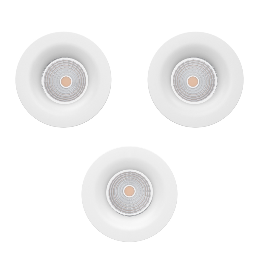 Eglo - Setti 3 kpl himmennettäviä LED-uppovalaisimia LED/4,8 W/230 V Ø 8,8 cm, valkoinen