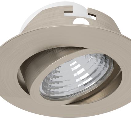 Eglo - 3 kpl himmennettäviä uppovalaisimia, LED 6,4 W, 230 V, Ø 8,8 cm, mattakromi