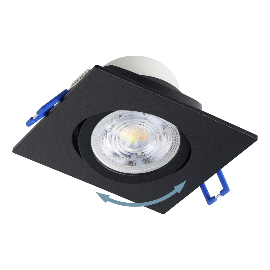 Eglo - 3 kpl setti, himmennettävät LED-uppovalaisimet LED/4,8W/230V 8,8x8,8 cm, musta
