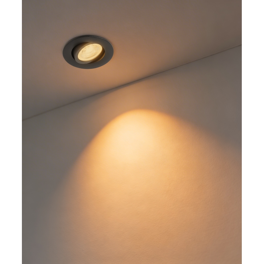 Eglo - SETTI 3x RGBW-LED himmennettävät upotettavat alasvalaisimet LED/4,7W/230V 2700-6500K musta