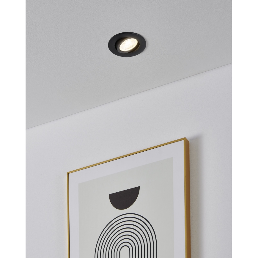 Eglo - SETTI 3x RGBW-LED himmennettävät upotettavat alasvalaisimet LED/4,7W/230V 2700-6500K musta
