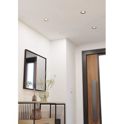Eglo - setti 3 kpl himmennettäviä upotettavia LED-alasvaloja LED/6,4W/230V Ø 8,8 cm mattakromi