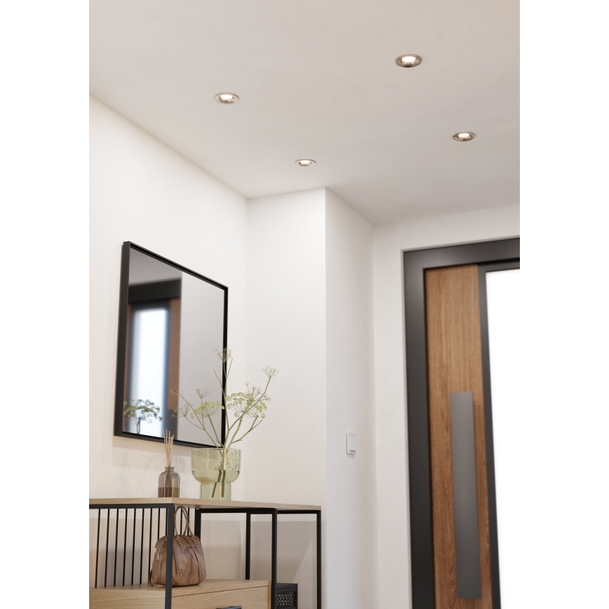 Eglo - setti 3 kpl himmennettäviä upotettavia LED-alasvaloja LED/6,4W/230V Ø 8,8 cm mattakromi