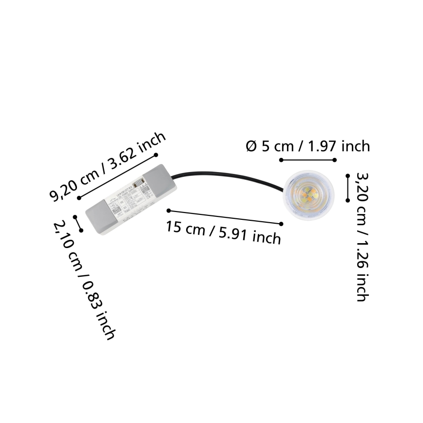 Eglo - LED-ulkokäyttömoduuli LED/4,9W/230V 2700/4000/6500K IP65