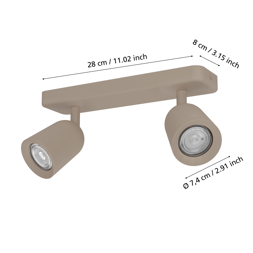 Eglo - Kohdevalaisin 2xGU10/10W/230V beige