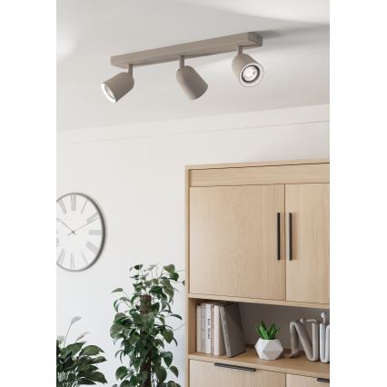 Eglo - Kohdevalaisin 3x GU10/10W/230V, beige