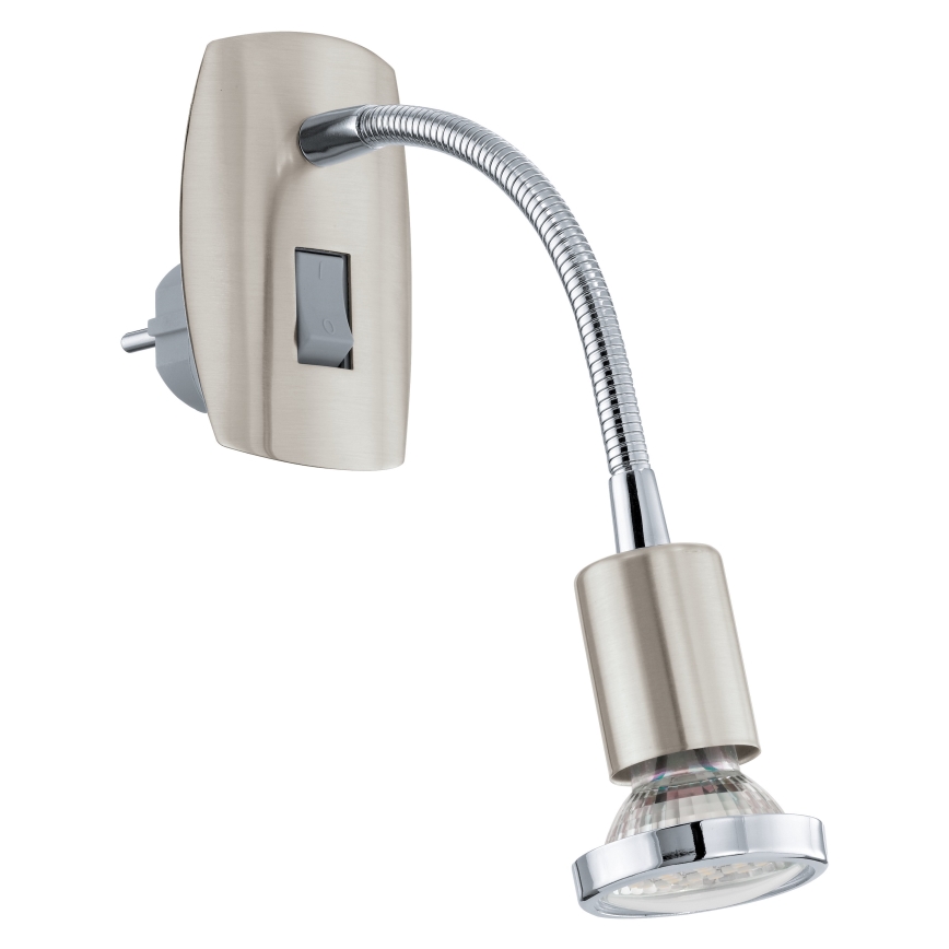 Eglo - pistokkeellinen LED-valaisin 1xGU10/2,8W/230V mattakromi