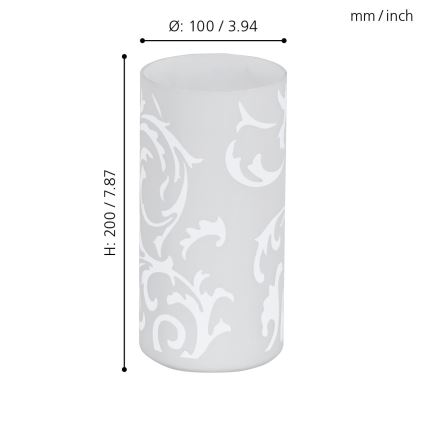 EGLO 91242 - Pöytävalaisin GEO 1xE14/60W