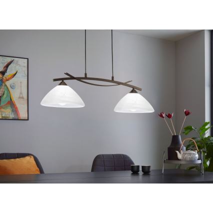 EGLO 91433 - Kattokruunu VINOVO 2xE27/60W/230V