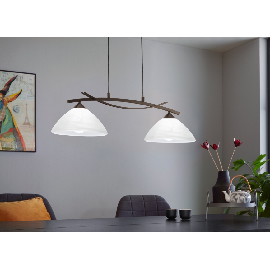 EGLO 91433 - Kattokruunu VINOVO 2xE27/60W/230V