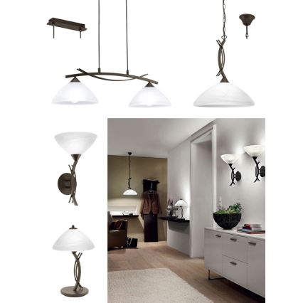 EGLO 91433 - Kattokruunu VINOVO 2xE27/60W/230V