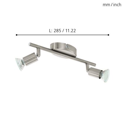 Eglo - LED-kohdevalaisin 2xGU10/2,8W/230V
