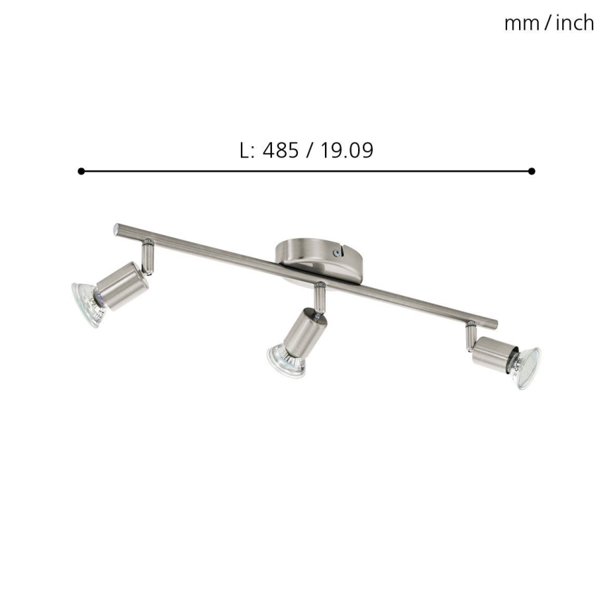 Eglo - LED-kohdevalaisin 3xGU10-LED/2,8W/230V