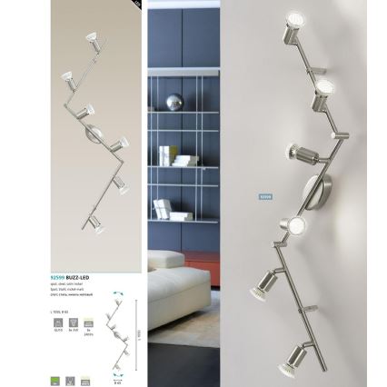 Eglo - LED-kohdevalaisin 6xGU10-LED/2,8W/230V