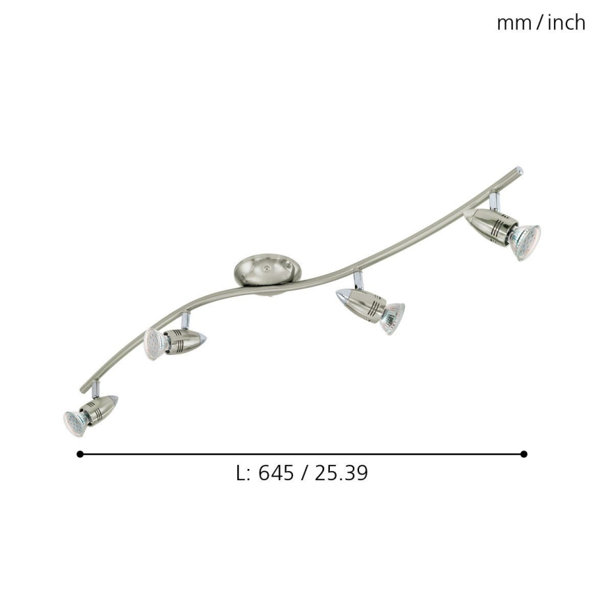 Eglo 92644 - LED-kohdevalaisin MAGNUM 4xGU10/3W/230V