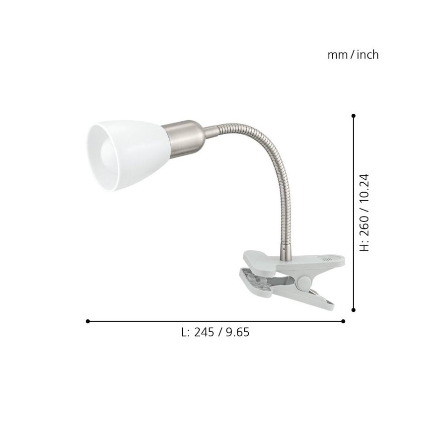 Eglo 92932 - LED-lamppu kiinnikkeellä DAKAR 3 1xE14-LED/4W/230V