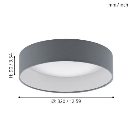 Eglo - LED-kattovalaisin LED/12W/230V
