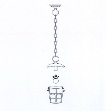 Eglo 93406 - LED-ulkoriippuvalaisin ALORIA 1xE27/8,5W/230V IP44