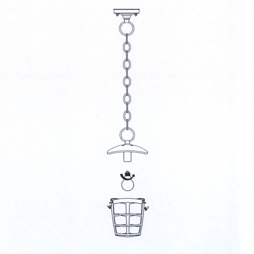 Eglo 93406 - LED-ulkoriippuvalaisin ALORIA 1xE27/8,5W/230V IP44