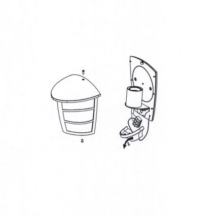 Eglo 93407 - Ulkoseinävalaisin ALORIA 1xE27/60W/230V IP44