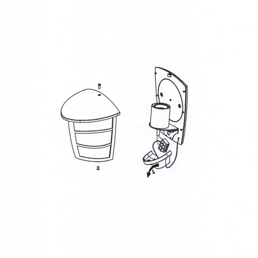 Eglo 93407 - Ulkoseinävalaisin ALORIA 1xE27/60W/230V IP44