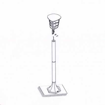 Eglo - LED ulkovalaisin 1xE27/8,5W/230V IP44 musta
