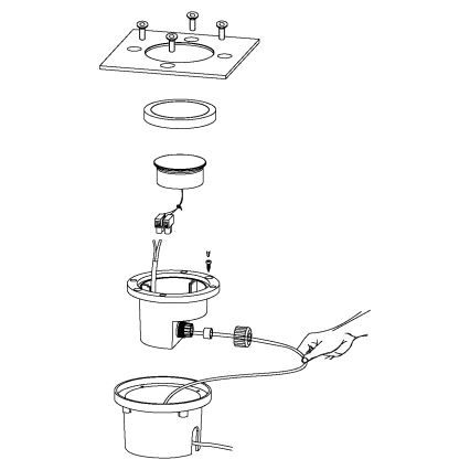 Eglo - LED Outdoor ajotievalo LED/2,5W/230V IP67
