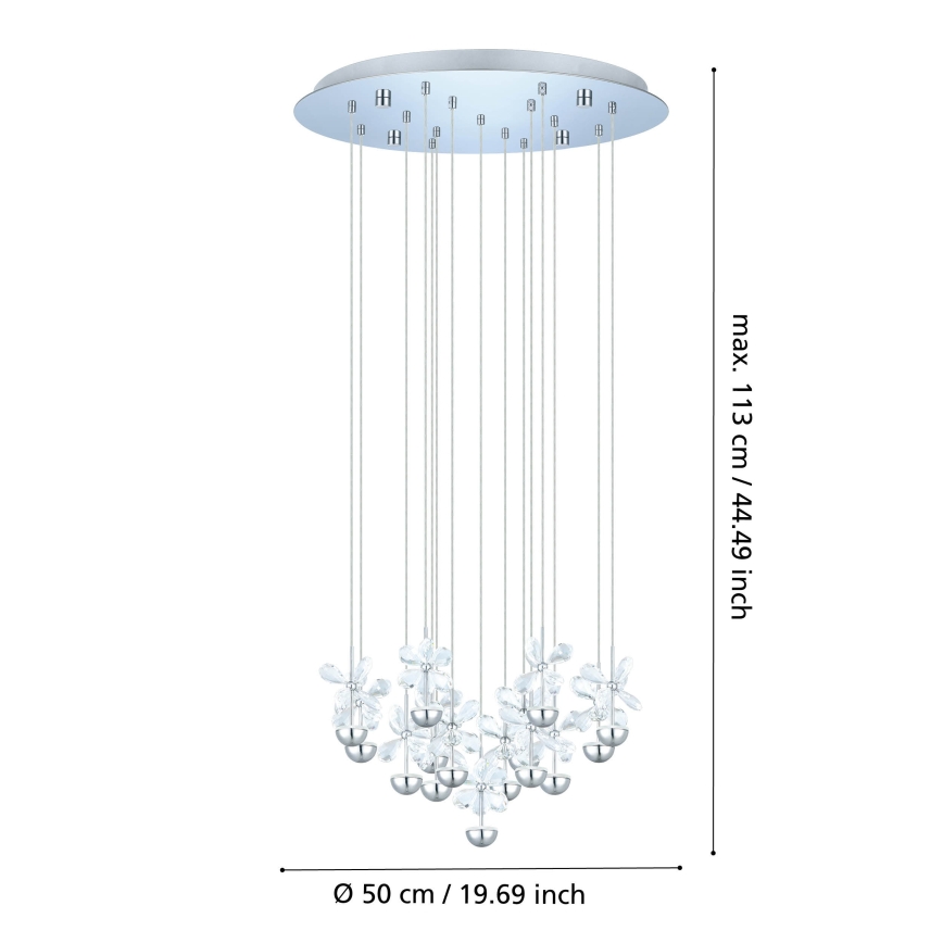 Eglo 93662 - LED-riippuvalaisin vaijerilla PIANOPOLI LED/44W/230V