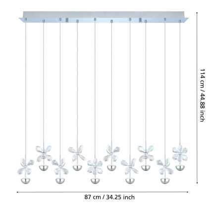 Eglo - LED-riippuvalaisin kaapelilla LED/25W/230V