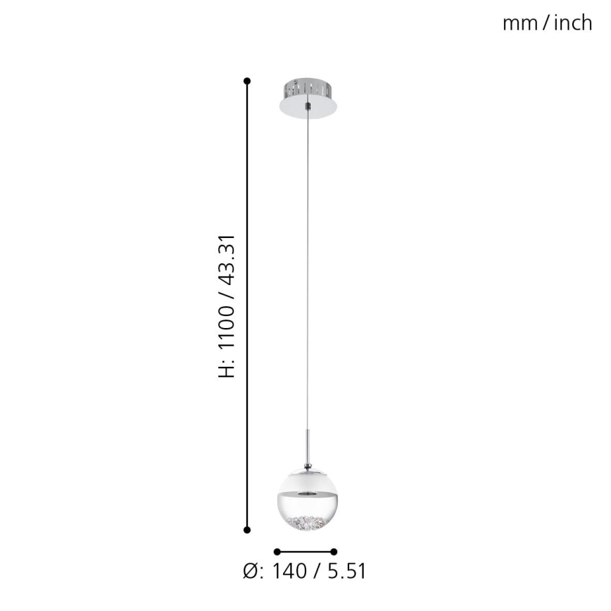 Eglo - LED-riippuvalaisin LED/5W/230V