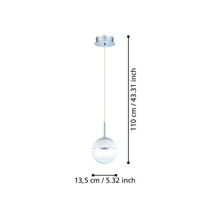 Eglo - LED-riippuvalaisin LED/5W/230V