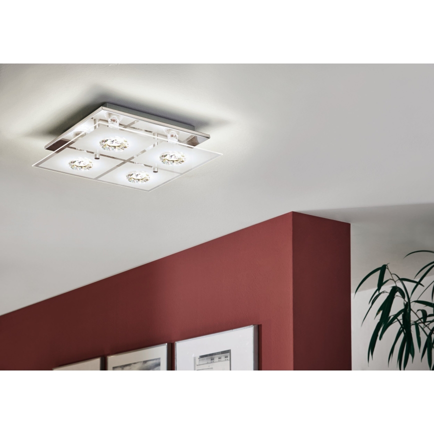 Eglo 93783 - LED-kattovalaisin RONCATO 4xGU10/3W/230V