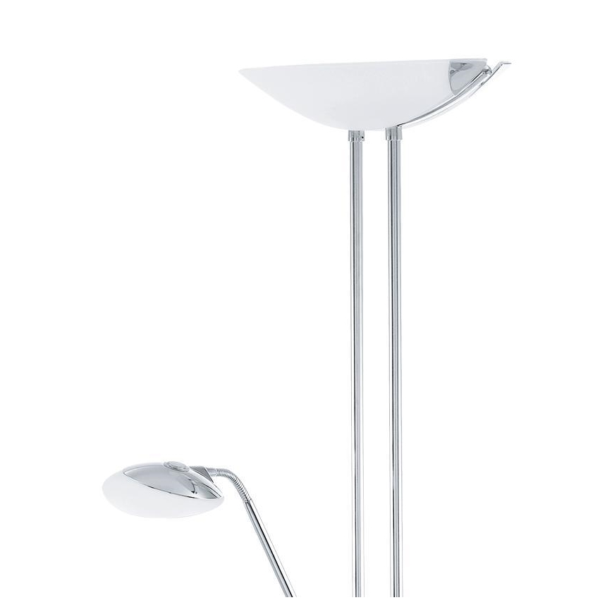 Eglo - Himmennettävä LED-lattiavalaisin LED/20W + LED/2,5W kiiltävä kromi