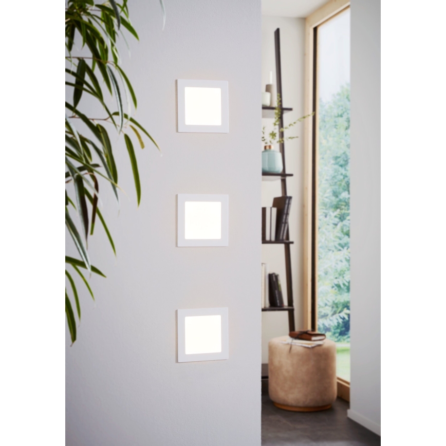 Eglo 94061 - LED-uppoasennettava valaisin FUEVA 1 LED/10,95W/230V 17x17 cm