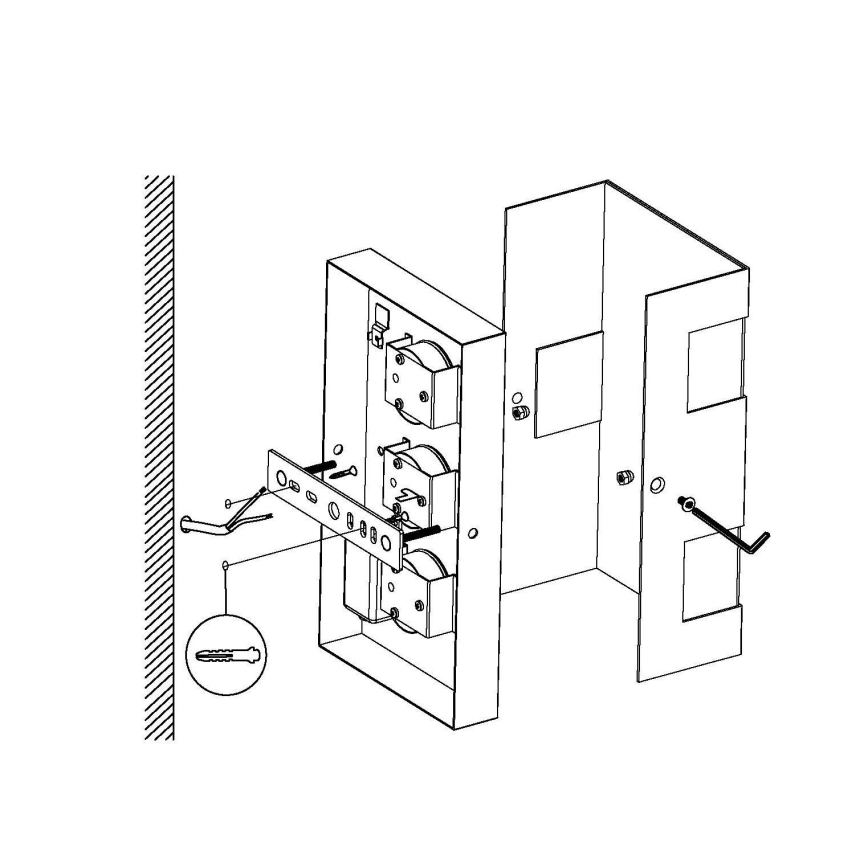 Eglo 94086 - LED-ulkovalaistus RALORA 3xLED/2,5W/230V IP44